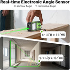 200ft Laser Measuing Tool with Bluetooth APP, Huepar Rechargeable Green Beam Laser Distance Meter ±1/16" High Accuracy, Multiple Measurement Modes, IP54 Durable for Home & Construction
