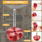 PVC Pipe Reamer, PVC Fitting Saver, 9Pcs Pipe Reamer for SCH40, Includes 1/2 inch, 3/4 inch, 1 inch, 1-1/4inch, 1-1/2inch, 2inch, 2-1/2inch, 3inch, 4inch Head Aluminum with 2 Blades