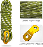 GEERTOP 6 Pack 5 mm Guy Lines Ultralight Tent Cords with Aluminum Adjuster Tensioner Outdoor Camping Guylines Ropes for Tent Tarp, Canopy Shelter, Climbing, Hiking Backpacking Survival Gear