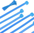 PATIKIL Cable Zip Ties 10 Inch, 100 Pcs Self-Locking Nylon Wire Tie Wraps Heavy Duty Cord Management with 50 lbs Tensile Strength for Indoor and Outdoor, Blue (0.2"W)