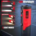 ohyes Work Light Compatible with Milwaukee 12V Battery Magnetic Max 650LM 2 in 1 Flash Light for Camping Jobsite & Workshop(Battery not Included)