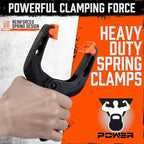 HORUSDY 6-Pack Spring Clamps Heavy Duty, 7-inch Large Plastic Clamps for Crafts with 3.7 Inch Jaw Opening for DIY, Gluing, Clamping and Securing
