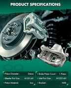 SCITOO 19B2848 19B2849 Front Left & Right Disc Brake Calipers Assembly w/Bracket For Hyundai For Elantra 2002-2005
