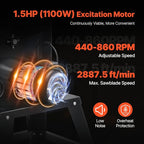 VEVOR Band Saw, 13.39-Inch, Benchtop Bandsaw with Stand, 440-846 RPM Continuously Viable Speed, 1100W 1-1/2HP, 110V, Optimized Work Light, and Miter Gauge, for Woodworking Aluminum Wood Metal Copper