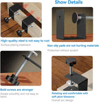 JEEJINYAN® 4 Pcs C Clamps, Drawer Front Installation Clamps, Cold-Rolled Steel Clamps for Woodworking, Can Be Used as Door Installation Tools and Cabinet Tools, Black