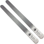 Stainless Steel Diamond Deb Nail File Manicure Pedicure Metal 7" inch, Toenail Fingernail Files for Women Double Sided Dust Coating Suitable for Natural or Acrylic Nails (Pack of 2) by Krisp Beauty
