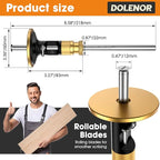 Wheel Marking Gauge Woodworking, Scribe Tool Woodworking, Adjustable 0-12cm, Aluminum & Brass Options, for Parallel Lines, Dovetail Joints & Professional Carpentry (Brass with Fine Adjustment)