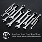 12pcs Wrench Set – Versatile Ratchet Wrenches for Efficient Automotive Repairs - Professional Grade Combination Wrench Set