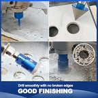 Diamond Core Drill Bit Set - BRSCHNITT 1/4" 5/16" 3/8" 1" 1-3/8" 2" 2-1/2"Diamond Tile Hole Saw Kit for Drilling Porcelain Tile Ceramic Marble Granite,2" Diamond Chamfer Bit&Adapter