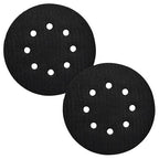 2 Pack 5 Inch Interface Pads 8 Holes, Orbital Sander Foam Pads Shock Absorption Cushion Buffer, Hook and Loop Foam Sanding Pads for Orbital Sander