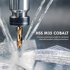 Metric 19Pcs M35 Cobalt Drill Bit Set, 1.0mm-10.0mm HSS Cobalt Jobber Drill Bits for Hardened Metals, Stainless Steel, Cast Iron and Wooden Plastics, with Metal Index Storage Box