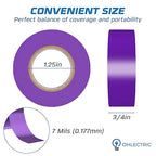 OHLECTRIC Professional Grade Vinyl Electrical Tape (10 Pack) Purple - 7 Mil Thick Flame-Retardant, Heat & Weather Resistant 3/4 Inch x 60 Feet | Ideal for Contractors & Electricians