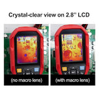 UNI-T UTi260B Thermal Camera with Macro Lens, Infrared Cameras Thermal Imaging Camera 256x192 IR Resolution Thermal Imager 49152Pixels 7 Palettes 25 Hz Refresh Rate, IP65 2-Meter Drop, 2.8" LCD