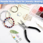 Billbotk Chain Nose Pliers For Jewelry Making, Flat Nose Jewelry Pliers, Craft Pliers For Jewelry Making