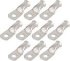 10pcs 4 AWG-1/4(M6) Tinned Copper Ring Terminals Battery Lugs, Heavy Duty Wire Lugs, Battery Cable Connectors