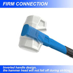 Real Steel Rubber Mallet Hammer 24 OZ White Rubber Hammer with Solid Head, Double-faced Mallets for Flooring, Woodworking, Camping, Automotive 0320