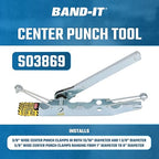 BAND-IT S03869 Center Punch Tool, Light Duty Hand Tool To Be Used With 3/8" And 5/8" Width Center Punch Style Clamps