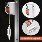 Retractable Plumb Bob Tool for Construction Industry Assignments, 14 oz(400g) Magnetic Plumb Bobs with 19 ft, Can Automatically Stretch the Line & Quickly Stabilize