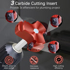 3 Blade PVC Pipe Reamer Kit 1-1/2 inch & 2 Inch,2Pcs Plastic Pipe PVC Reamer Kit Plumbing Tool Socket Saver Fitting Saver for Sch.40 CPVC ABS Socket Hub,with 3/8-Inch Hex Shaft,Fit Standard 1/2" Drill