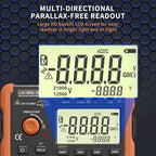 LEAGY VAD78 Digital Insulation Resistance Tester - Accurate Megohm Meter for DC/AC Voltage Testing (20-1500V, 20-750V) and Resistance Measurement (0-5000 Megohms)