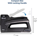 United Office Products HT5 Heavy Duty 2-in-1 Manual Staple Gun and Brad Nailer for Carpentry, Upholstery, Crafts, Professional and DIY Projects, Lightweight Plastic Body