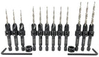 FTG USA Countersink Drill Bit Set for Wood with Tapered Drill Bit 3 Pc #4 (7/64"), 6 Pc #6 (9/64"), 3 Pc #8 (11/64")