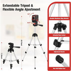 Laser Level, 100 feet 360 Self Leveling Green Cross Line lazer leveler tool with Tripod & Battery - for Picture Hanging, Construction, and DIY Home Improvement - IP54 Waterproof for Laser Measuring