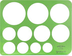 ALVIN, TD1201, Large Circles Guide Template, Drawing and Drafting Tool for Artists, Architects, Design and Drafting, 1.5" to 3.5" Scale