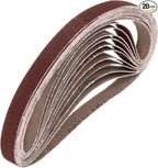 HARFINGTON 1/2 x 18 Inch Sanding Belts, 20 Pcs 150 Grits Aluminum Oxide Abrasive Belt Sander File Belt for Woodworking, Metal Polishing, Knife Sharpener