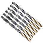 Drill Bit, 7mm Cutting Diameter, 4341 HSS Gold and Black 118° Cutting Angle Number Jobber Bits - (Applications: for Drilling Soft Metal Plastic Wood), 6-Pieces