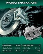 SCITOO Front Left Brake Caliper With Bracket 18B4759 Compatible For Ford 2001-2011 For Mazda 2003-2009 For Mercury 2002-2005