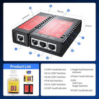 NOYAFA NF-468S Network Cable Tester, RJ12 RJ11 RJ45 Ethernet Cable Tester for CAT5 CAT5E CAT6 CAT6A, POE Tester Continuity UTP/STP Cable Toner LAN Telephone line CAT3 Cable Network Tools