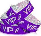 Teling 500 Pack VIP Plastic Wristbands Bracelets Party for Events VIP Custom Wristbands Plastic Bracelets Tear proof Waterproof Wrist Bands Arm Bands for Events Concerts