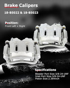 cciyu Front Left & Right Brake Calipers Assembly w/Bracket 18-B5023 18-B5022 For Ford For F-250 Super Duty 2005-2012,For Ford For F-350 Super Duty 2005-2012