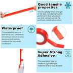 Romeda 9 Pack Electrical Tapes, Electrical Tape Water, Sun, and Oil Resistant, Electrical Tape is Suitable for Most Domestic, Commercial, and Industrial environments - Red