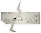 RIVERWELD V-WAC Single Weld Gage Welding Inspection Thread Gauge Metric Stainless Steel Checks Undercut Crown Height Porosity Pits