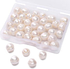 Natural Pearl Beads Potato 10-11mm White Freshwater Cultured Loose Gemstone Beads for DIY Jewelry Making 13.8''/Strand HQ