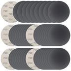 6 Inch 50 Pcs Wet Dry Sanding Discs Hook and Loop, 320 Grit Sandpaper Automotive Wood Metal Polishing & Sanding, Silicon Carbide Sand Paper for Random Orbital Sander (Grit 320)