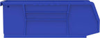 Akro-Mils 30224 AkroBins Plastic Storage Bins, Space-Saving Stackable Bins for Garage, Pantry, Craft Organization, 11" L x 4" W x 4" H, Blue, 12-Pack