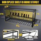Power Tool Organizer Wall Mount for Tool Storage, Heavy Duty 7 Slots Cordless Drill Holder and Battery Shelf, Metal Tool Holder and Storage Rack with Charging Station for Garage Organization