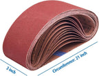 3 x 21 inch Belt Sander Sanding Belts, 120 Grit 3 inch x 21 inch Aluminum Oxide Belt Sander Belt for Belt Sander, 24 Pack(3x21in, 120 Grit)