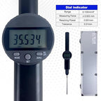 Digital Dial Indicator,with A Range of 100mm/4 in,Dlectrical Digital Indicator Graduation Resolution of 0.01mm