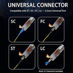 2PCS 100KM Visual Fault Locator for Fiber Optic Cable, High-Power VFL Tester with FC/ST/SC/LC Support, Long-Range Fault Finder & Light Pen Tool for FTTH, Telecom, Datacenter, OTDR, Industrial Network