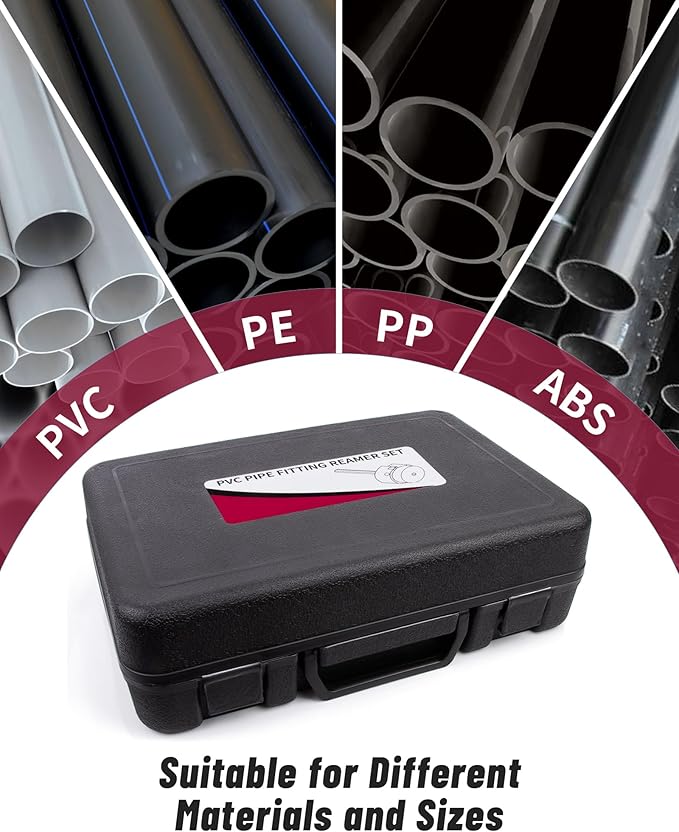 PVC Pipe Reamer with 2 Inch Head Aluminum PVC Fitting Saver, PVC Socket Saver For SCH40 PVC, ABS PVC Pipe, Water Lines