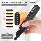 HARDELL Mini Cordless Rotary Tool 4V, 6 Variable Speeds Rotary Tool Kit with 35pcs Accessories, 2000mAh Rechargeable Power Rotary Tools, for Carving, Sanding, Engraving, Grinding, Cutting