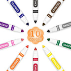 KMUYSL 160 Count Washable Markers Bulk, 10 Assorted Colors - Broad Line Conical Tip Coloring Markers for Kids, School Art Supplies & Back to School Supplies, Teacher Classroom Must Haves
