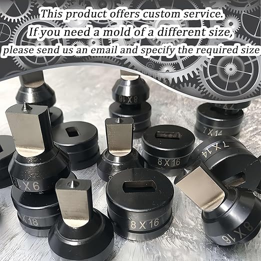 Hydraulic Punch Dies for CH-70, CH-70 Hydraulic Round Hole Punch Die Set, Upper Mold Dia: 26mm, Lower Mold Dia: 40mm for Steel, Copper, Aluminum and Heavy Duty Metal (9mm)