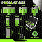 Diamond Core Drill Bits Set - 25/35/50/65/100mm+25F+SDS Tile Hole Saw Kit for Porcelain Ceramic Tile Granite Marble(7PCS)