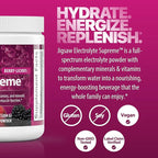 Jigsaw Health Electrolyte Supreme | Broad Spectrum of Electrolytes + Trace Minerals | Berry-Licious Flavor | 60 Servings (Jar)