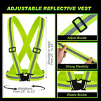 Hercicy 30 Pcs Reflective Vest High Visibility Safety Vests, Adjustable Bright Neon Lightweight Strap Gear (Yellow)